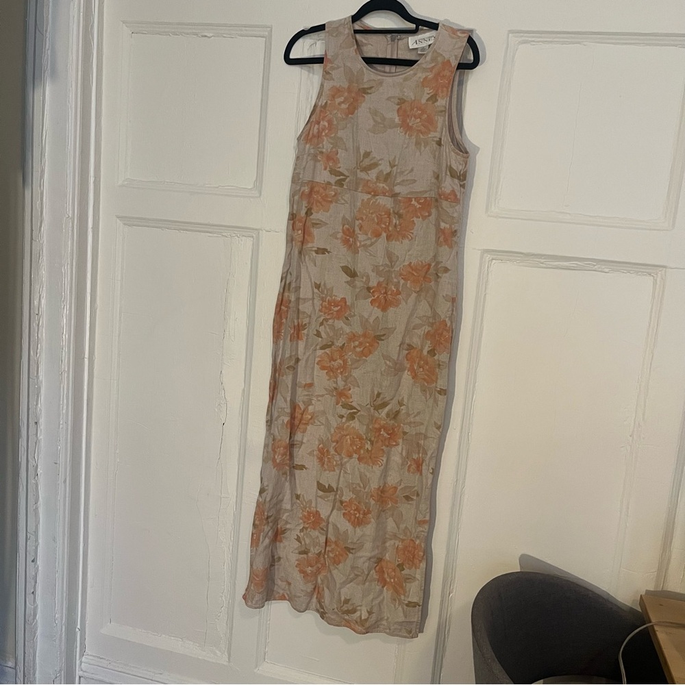 Floral Sleeveless Cotton Shift Dress